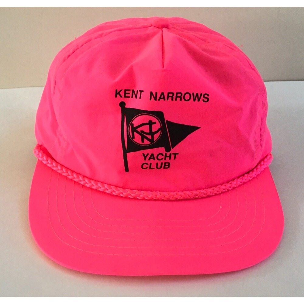 Vintage Designer Award Headwear Kent Narrows Yacht Club Snapback Hat Cap